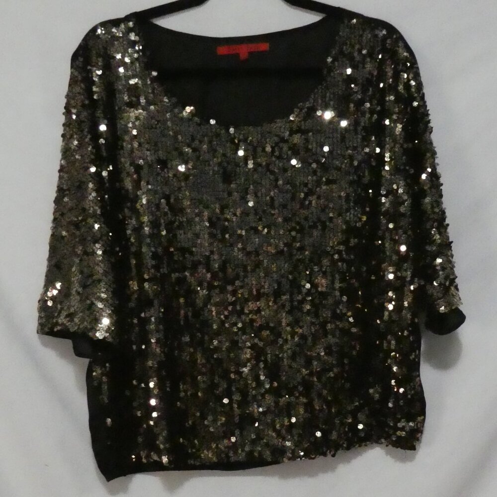 SWEET RAIN | medium | Glamorous Sequin Statement Top | NWOT